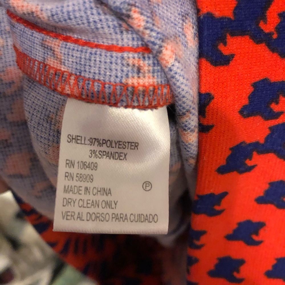 Cremieux Orange and Blue 3/4 Sleeve Dress Size 4 - Picture 5 of 5